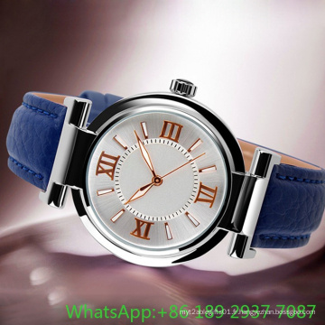 Montre Hot Alloy mode avec cuir véritable Ja-15101